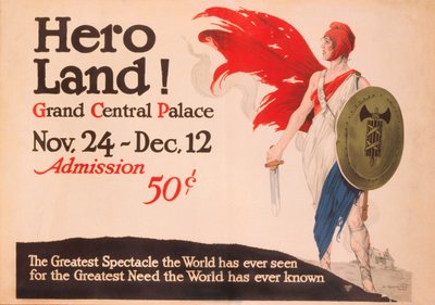 Cartaz da Terra do Herói Francês, Nova York, Nova York de Unbekannt