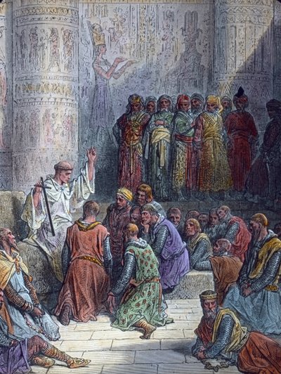 Cavaleiros franceses como prisioneiros de Unbekannter Künstler