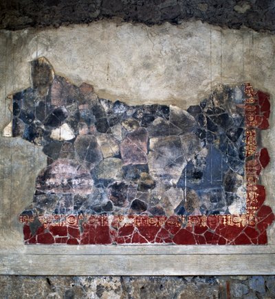 Fresco, Villa Arianna, Stabiae, Campania, Itália, civilização romana, século II a.C., Detalhe de Benjamin Baud