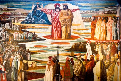 Fresco na basílica católica romana da Anunciação, Nazaré, Galileia, Israel. (foto) de Unbekannt