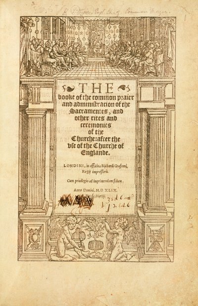 Frontispício de "O Livro de Oração Comum de Unbekannt