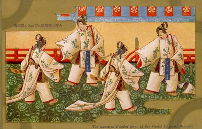 Dança Fuzoku, no Grande Banquete Imperial, Japão de Unbekannter Künstler