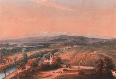 Vista geral do campo de batalha de Magenta, Lombardia de William M. Timlin