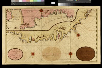 Mapa geográfico: representação de Cartagena, na Colômbia, efectuada pelo cartógrafo holandês Gerard van Keulen (1678-1726) 1709-1713. Biblioteca Angélica, Roma de Unbekannter Künstler