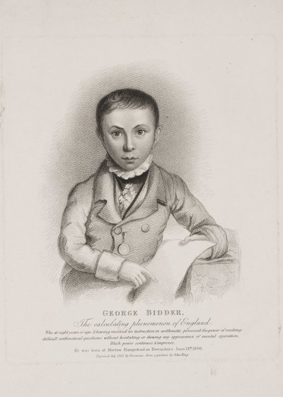 George Parker Bidder, matemático, engenheiro e criança prodígio de Unbekannt