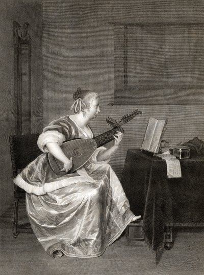 Gerard Ter Borch, "Estudante de Bandolim. de Unbekannt