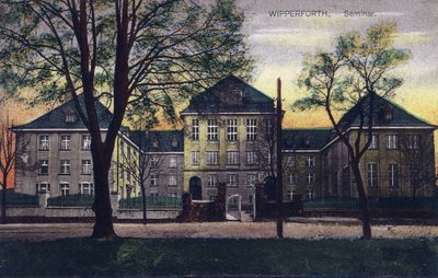 Alemanha, Wipperfurth: vista exterior do "Seminário Altes" construído em 1910-1911 - Postcard 20th century de Unbekannt