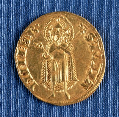 Moeda de ouro, com São João Baptista de Unbekannt