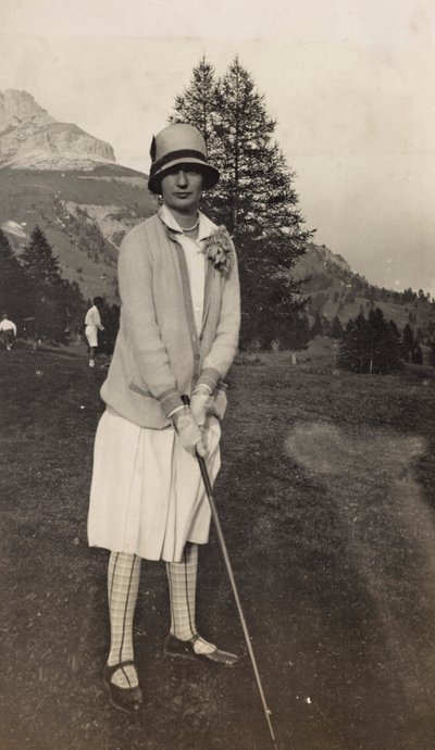 Jogador de golfe no Lago Carezza de Unbekannter Künstler