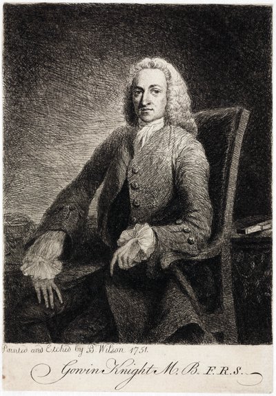 Gowin Knight, cientista, c 1751 de Unbekannt