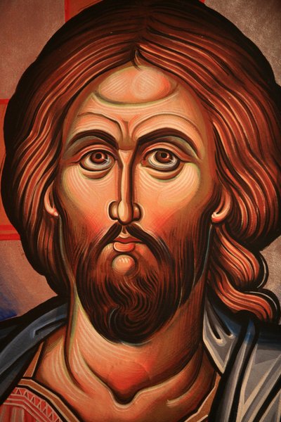Ícone ortodoxo grego representando Cristo Thessalonique Grece de Unbekannt