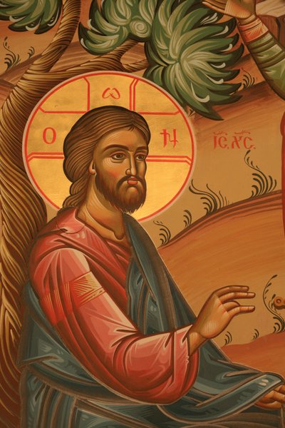 Ícone ortodoxo grego que representa Jesus no Jardim das Oliveiras Tessalônica Grécia de Unbekannt