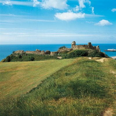 Hastings Castle, East Sussex, Reino Unido de William M. Timlin