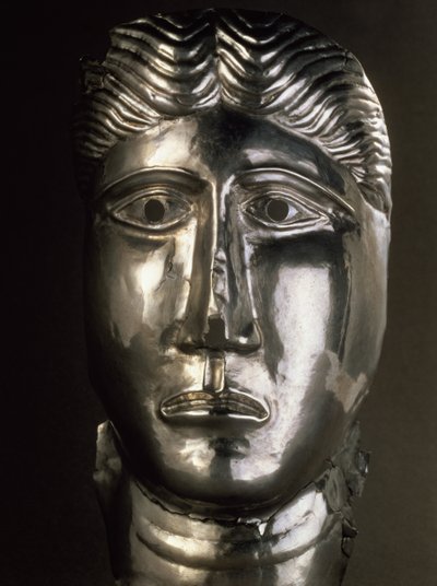 Chefe de um homem, Gallo-Romano, Século II-XIII d.C. (prata) de Unbekannt