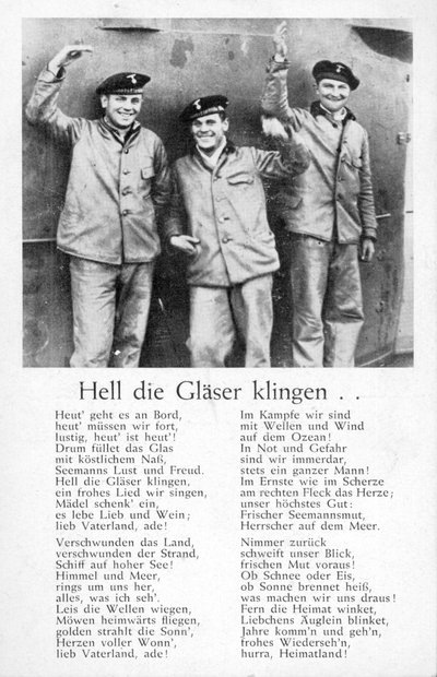 O inferno que Glaeser klingen, cartão postal (litho) de Unbekannt