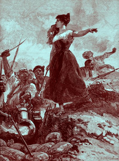 Heroísmo da Dama de Saragoça, Espanha de Unbekannter Künstler