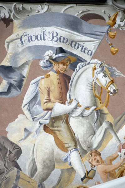 Horseback Rider, Fresco, Baviere, Alemanha. de Unbekannter Künstler