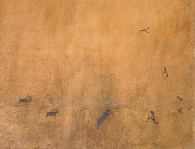 Cena de caça, das Grutas de Valltorta, Neolítico (pintura de parede) de Unbekannter Künstler