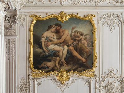 Hímen de Hércules e Hebe. Pintura de Charles Tremolieres (1703-1739). Quarto do Príncipe. Hotel de Soubise, Paris. de Unbekannt