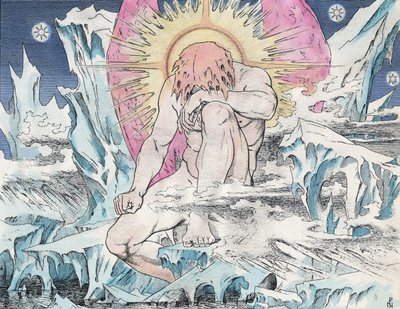 Ilustração de The Tale of the Old Sailor (O Conto do Velho Marinheiro) de Samuel Taylor Coleridge de Unbekannter Künstler