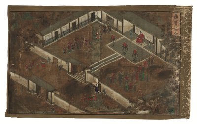 Éditos Imperiais sobre o General Qi Mian, dinastia Ming (tinta e cor sobre seda) de Unbekannter Künstler
