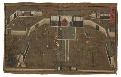 Éditos Imperiais sobre o General Qi Mian, dinastia Ming (tinta e cor sobre seda) de Unbekannter Künstler