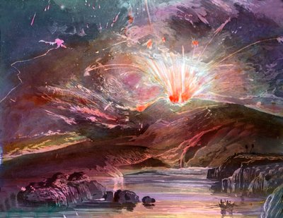 Em abril de 1902, o vulcão do Monte Pelee, na ilha da Martinica, entrou em erupção de Unbekannter Künstler