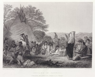 Índios no Conselho, América do Norte de Unbekannt