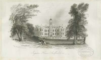 Ingestre Hall: gravura em aço, 1 de abril de 1841 de Unbekannt