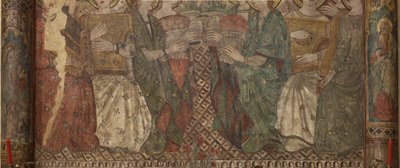 Interior. Travessia norte. Altar (Altar de las pinturas murales). Original da capela principal. Pinturas murais (fresco?). Pormenor. Fim do século XIV. de Unbekannt