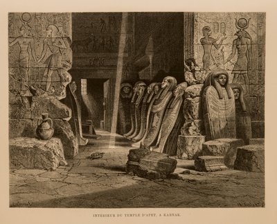 Vista Interna do Templo Apet em Karnak, Egipto Ilustração do Atlas do Egipto de Unbekannt