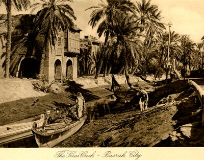 Iraque - O riacho Serai - Cidade de Basrah de Unbekannter Künstler