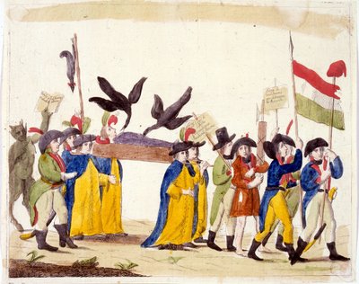 Ilustração italiana que representa a revolução francesa de 1795 de Unbekannter Künstler