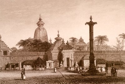 Templo de Jaganath, Orissa, Índia (gravura) de Unbekannter Künstler
