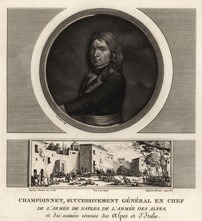 Jean Etienne Vachier Championnet, General-Chefe do Exército de Nápoles, dos Alpes e da Itália de Unbekannt