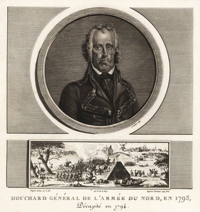 Jean Nicolas Houchard, general revolucionário francês da Armee du Nord, executado por covardia em 1793 de Unbekannt