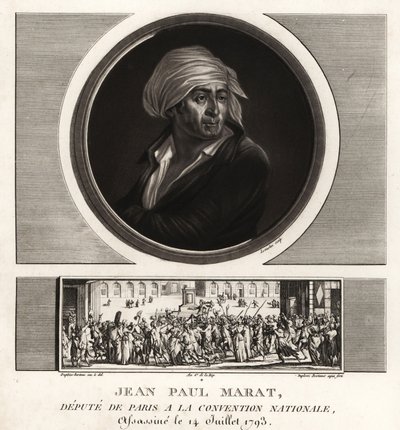 Jean Paul Marat, Deputado de Paris na Convenção Nacional, assassinado 1793 de Unbekannt
