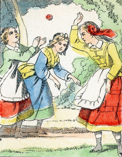 Jogo: La pelota - Alfabeto de Entretenimento Infantil c.1890 (litografia) de Unbekannt