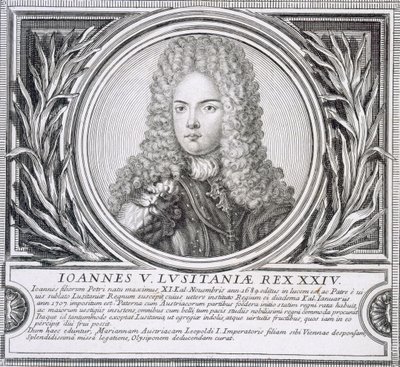 João V de Portugal (litho) de Unbekannt