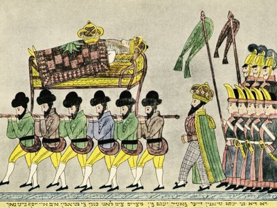 Os irmãos de José levam Jacó do Egipto - Bíblia de Unbekannter Künstler