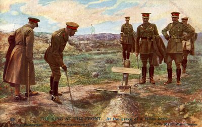 Visita do Rei Jorge V à campa de um soldado de Unbekannter Künstler