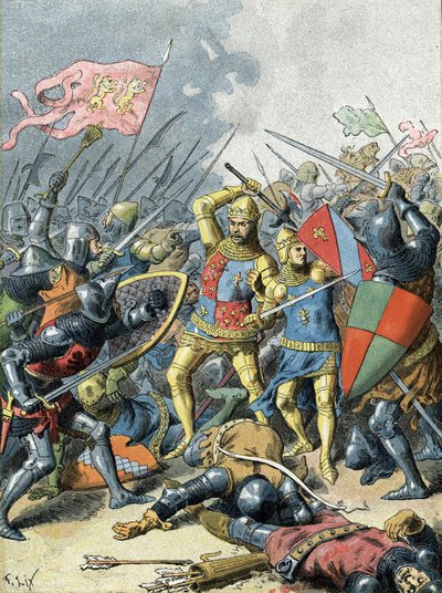 Rei João II, o Bom na Batalha de Poitiers (1356) de Unbekannter Künstler