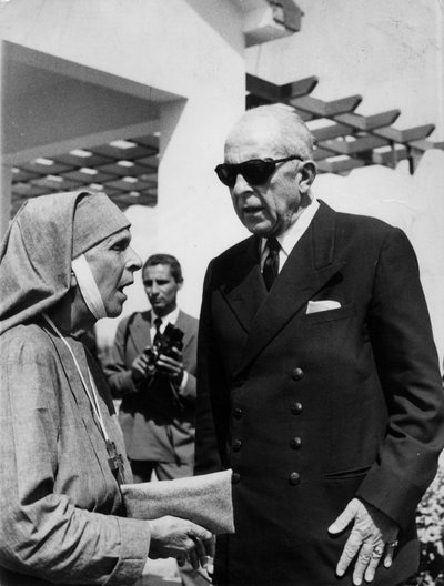 Rei Paulo I da Grécia e a Princesa André da Grécia (sogra de Isabel II) 18 de Setembro de Unbekannt