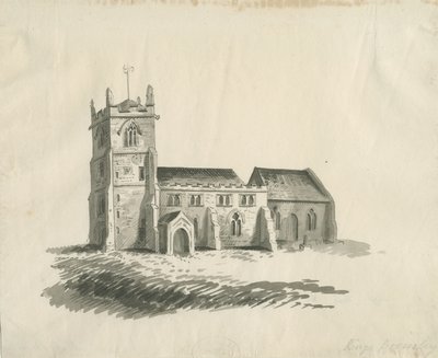 Igreja de Kings Bromley: desenho em sépia, nd [c 1770] de Unbekannt