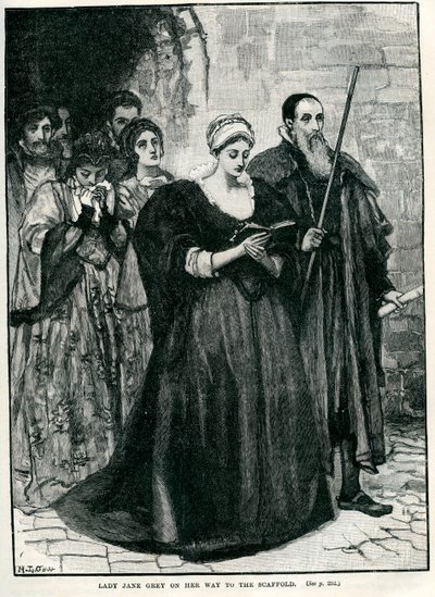 Lady Jane Grey a caminho da sua execução de Unbekannter Künstler