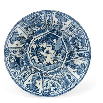 Prato grande de "porcelana kraak", período Wanli, 1573-1619 de Unbekannt