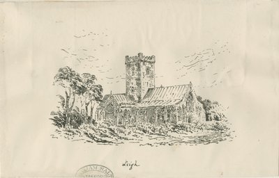 Igreja de Leigh: litografia, séc. de Unbekannt