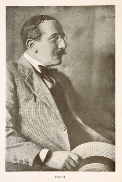 Leon Bakst (1866-1924), pintor russo, fotografia de retrato (foto a p/b) de Unbekannt