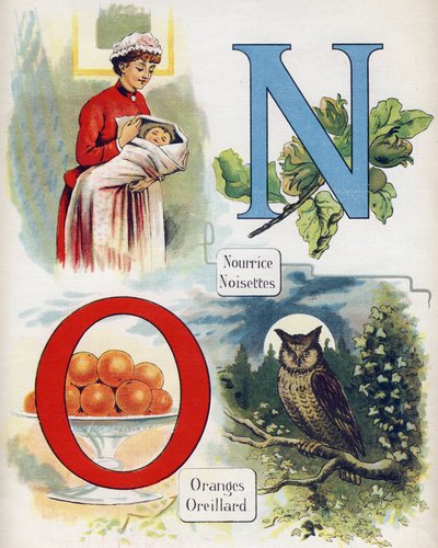 Letras N e O: enfermeira, avelã, laranjas e orelha. Gravação em "ABC L