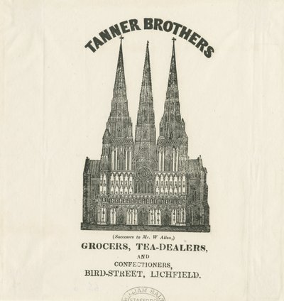 Catedral de Lichfield - Frente Oeste: print, nd [ 19th cent] de Unbekannt